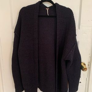 Free People Navy Cardigan, Size Small.